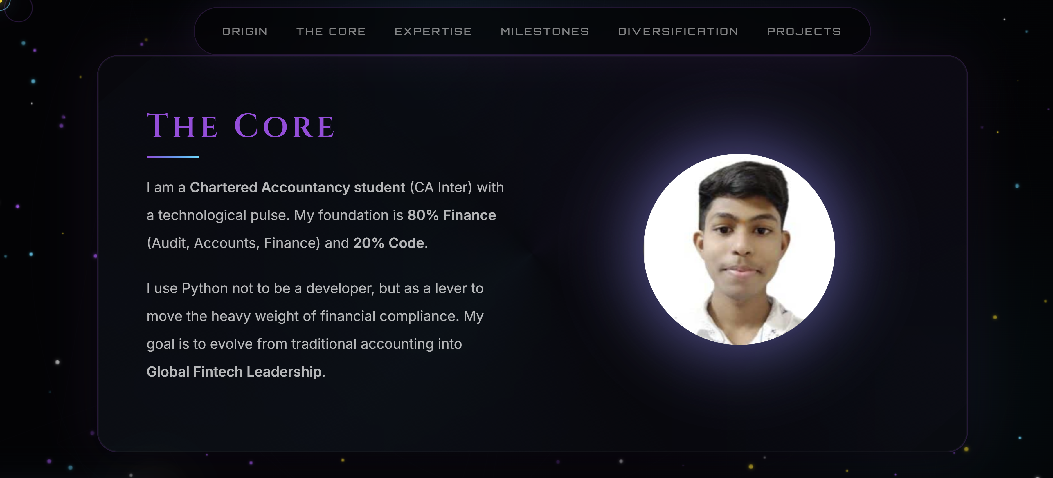 Karthikeya Mudili (VDNSS) | CA & FinTech Portfolio
